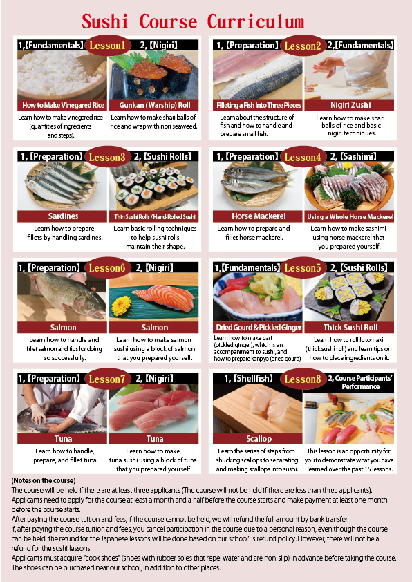 【Sushi Course】 A new course to learn Japanese language + sushi making method