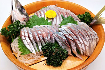 【Sashimi】 Using a whole Horse mackerel